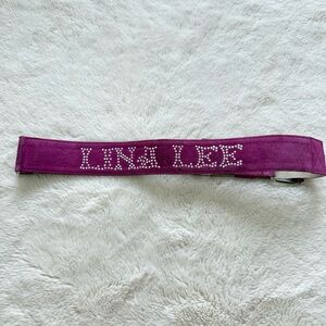 Lina Lee women pink suede belt size 90 cm
